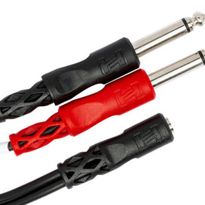 Hosa YMP-434 Stereo Breakout Cable - 3.5mm TRS Female to Left and Right 1/4-inch TS Male