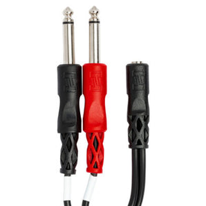 Hosa YMP-434 Stereo Breakout Cable - 3.5mm TRS Female to Left and Right 1/4-inch TS Male