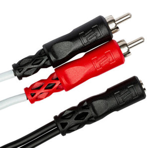 Hosa YMR-197 Stereo Breakout Cable - 3.5mm TRS Female to Left and Right RCA Male