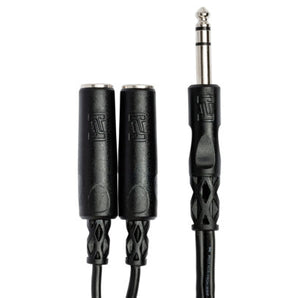 Hosa YPP-118 Y Cable - 1/4 inch TRS Male to Dual 1/4 inch TRS Female