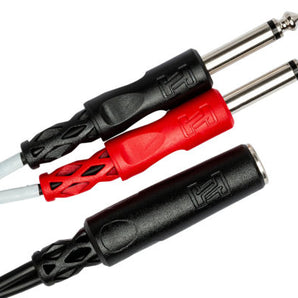 Hosa YPP-136 Stereo Breakout Cable - 1/4 inch TRS Female to Left and Right 1/4 inch TS Male