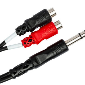 Hosa YPR-102 Stereo Breakout Cable - 1/4 inch TRS Male to Left and Right RCA Female