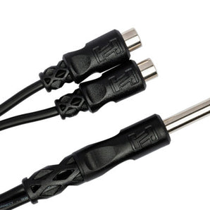 Hosa YPR-103 Y Cable - 1/4 inch TS Male to Dual RCA Female