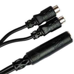 Hosa YRA-115 Y Cable - 1/4 inch Female to Dual RCA Female