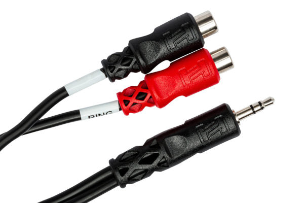 Hosa YRA-154 Stereo Breakout Cable - 3.5mm TRS Male to Left and Right RCA Female