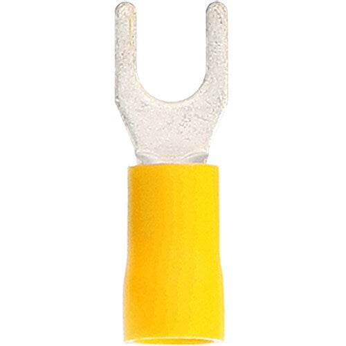 Install Bay YVST10 Yellow Vinyl Spade Terminal 12-10 Gauge #10 Package of 100