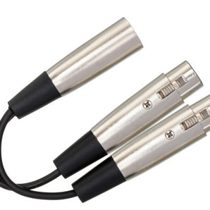 Hosa YXF-101.5 Y Cable XLR Male to Dual XLR Female 1.5 foot
