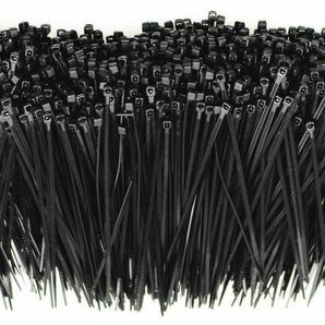 American Terminal 100 pcs 6-Inch Heavy Duty Strong Black Nylon Cable Ties