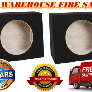 2 New Single 12" Reg Cab Truck Subwoofer Sealed Enclosure Stereo Bass Sub Box