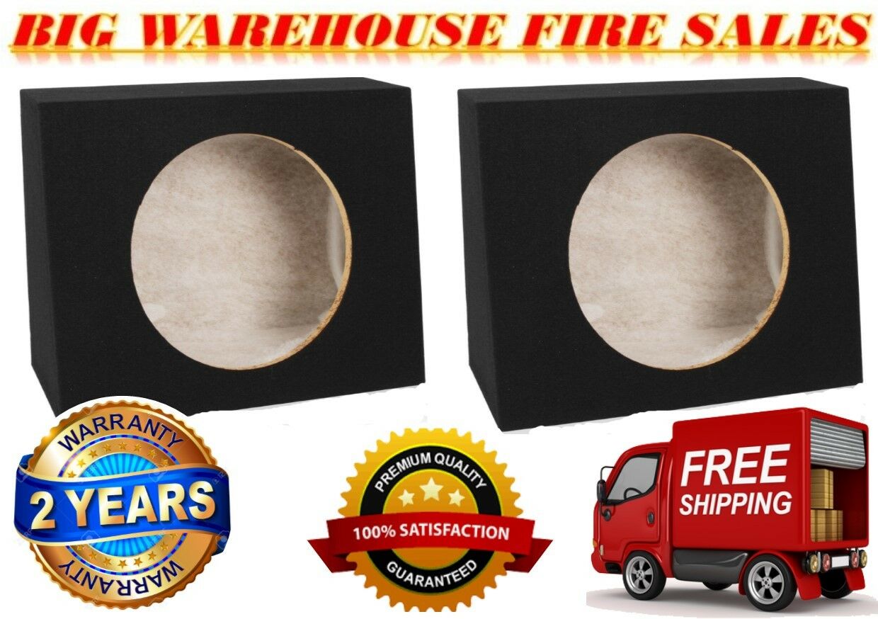 2 NEW Single 12" Reg Cab Truck Subwoofer Sealed Enclosure Stereo Bass Sub Box