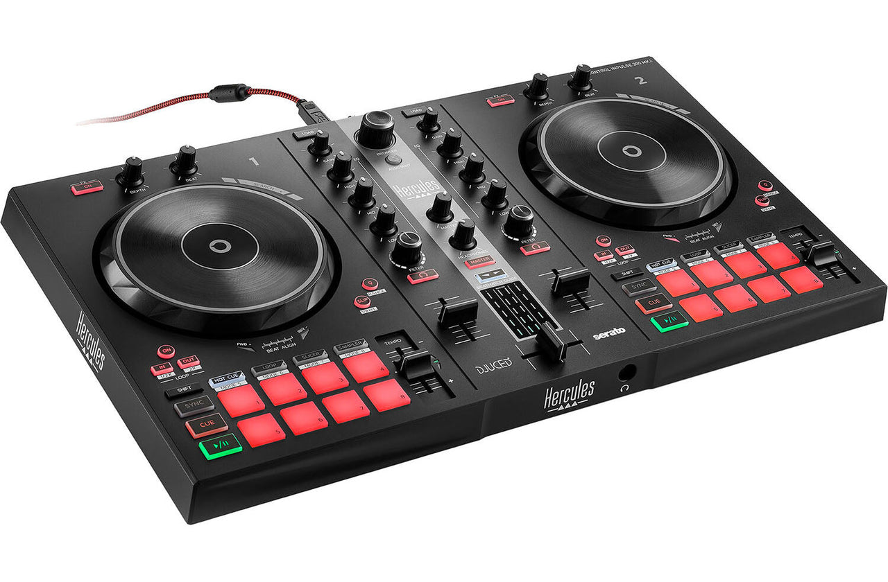 Hercules AMS-DJC-INPULSE-300-MK2 DJControl Inpulse 300 2-Deck USB DJ Controller for Serato DJ Lite and DJUCED