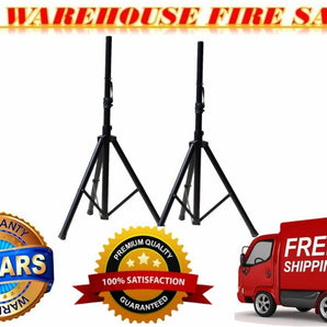 2 PRO Heavy Duty PA DJ Speaker Universal Adjustable Height Tripod Stands