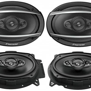 Pioneer TS-A6960F 450W 4-Way 6x9 Stereo Coaxial Speakers, 4-Ohm, Set of 2 Pairs