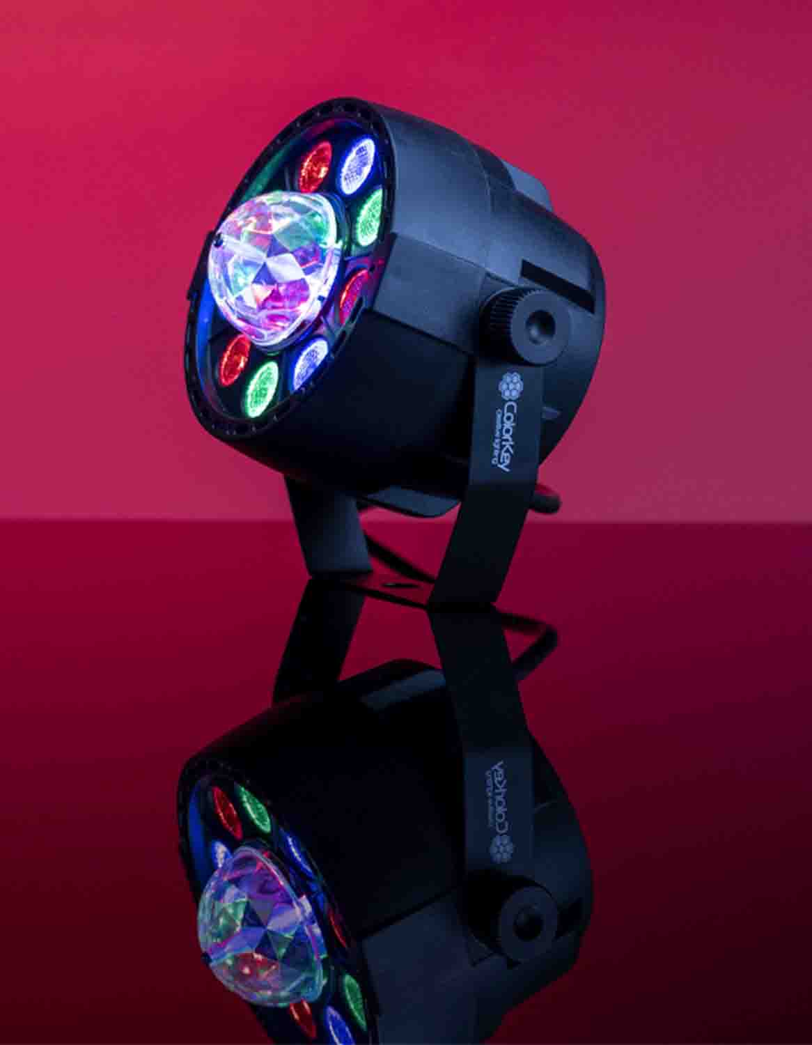 Colorkey CKU-1080 Party Light FX Compact LED Wash Light with Motorized RGB Party Bulb Effect