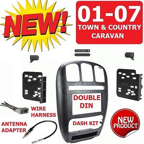 01-07 Caravan / Town & Country Car Installation Double Din Dash Kit Bundle