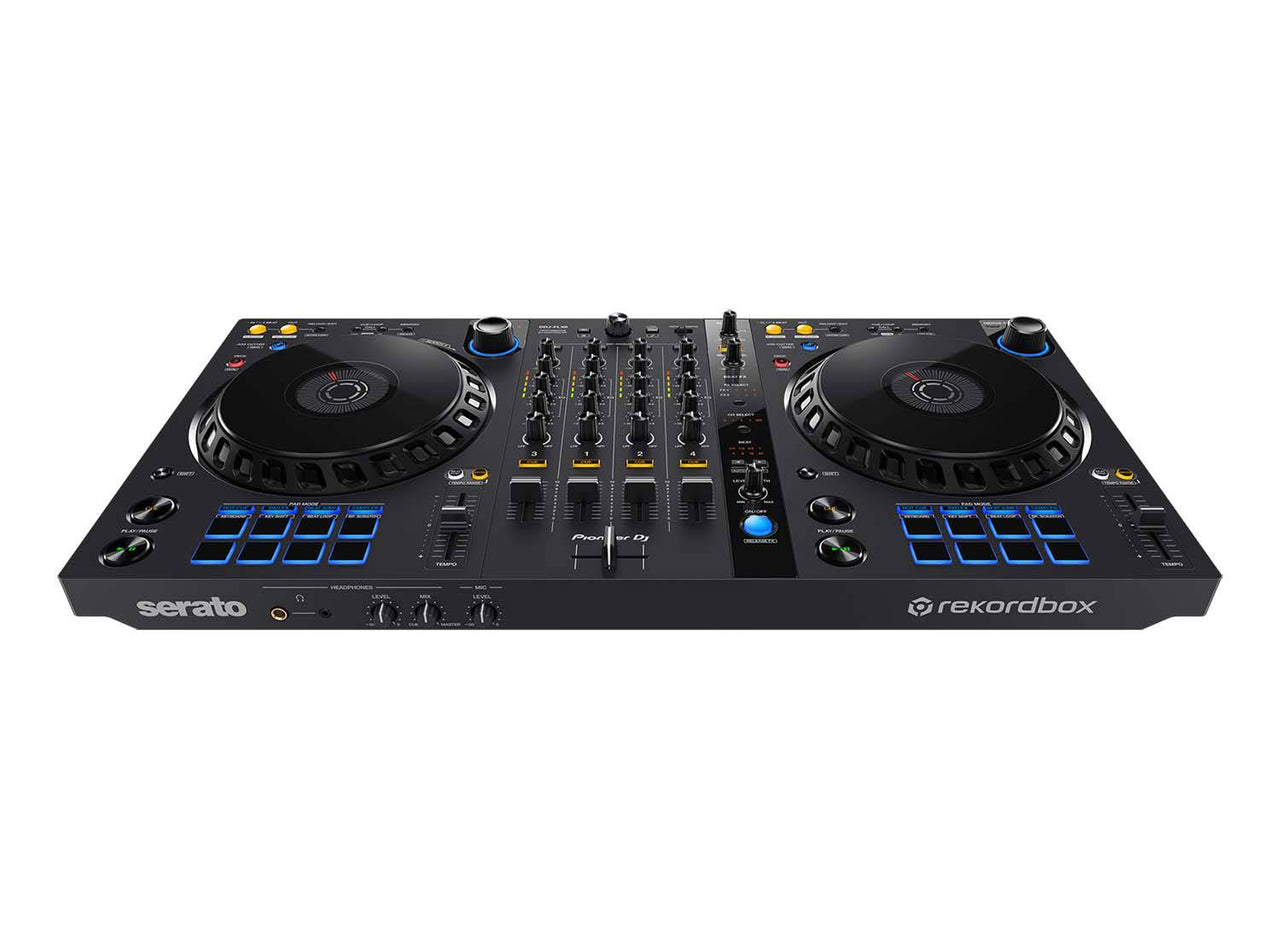 DJ Travel Package with Pioneer DJ DDJ-FLX6 Controller, Headliner HL20000 Laptop Stand and ProX XB-DJCL DJ Bag