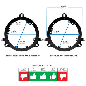 Metra 82-8148 6-6.75" Speaker Plate Compatible Fits Lexus/Porche/Scion/Toyota 1998-Up Pair