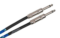 Thumbnail for Hosa 3GT-18C2, Straight to Straight Cloth Guitar Cable (18 ft, Blue/Green/White)