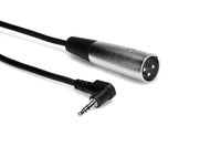 Thumbnail for Hosa XVM-105M Microphone Cable, Right-angle 3.5 mm TRS to XLR3M - 5 Feet