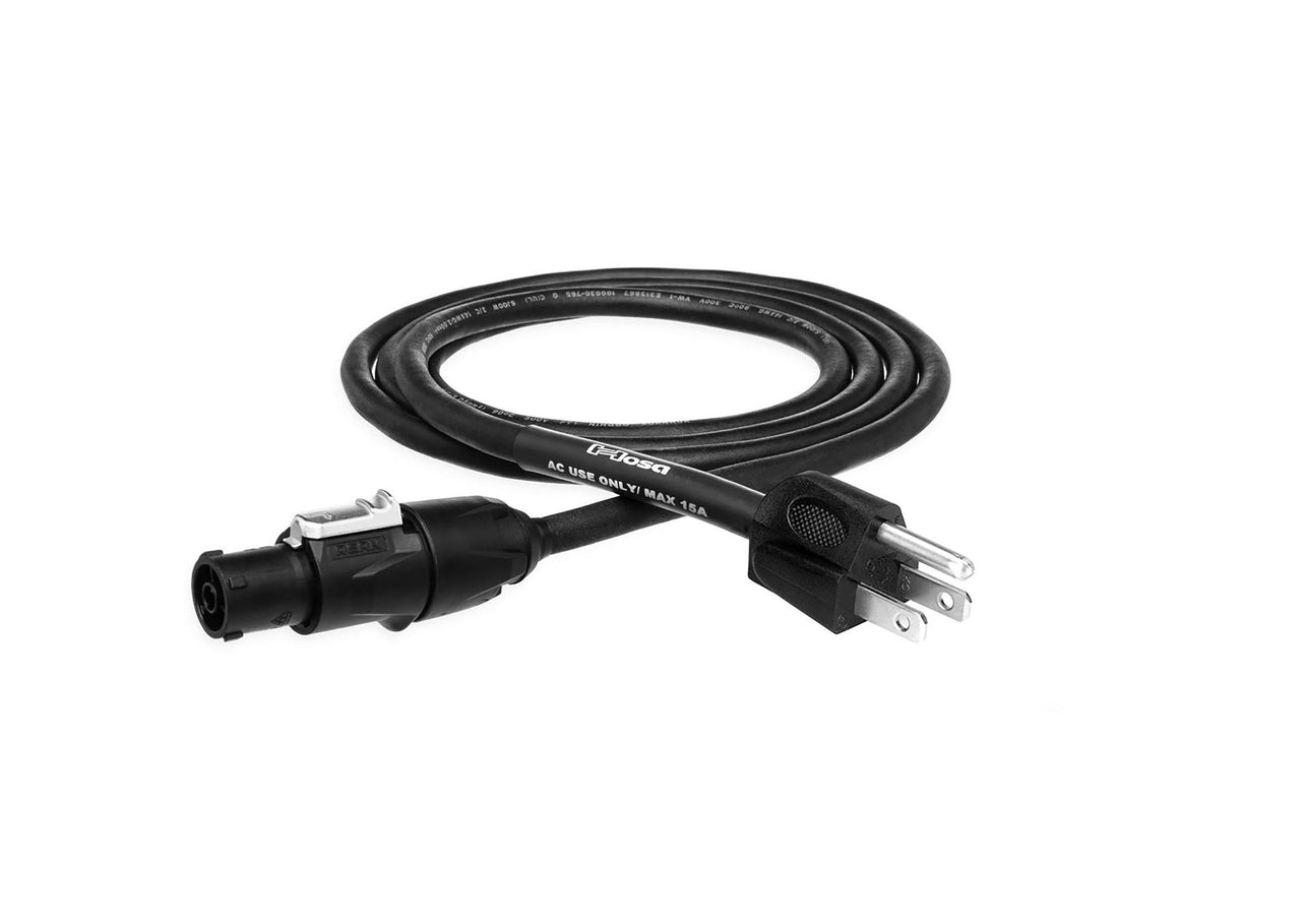 Hosa PRXN-106, PRXN Series Power Cord with REAN Power X and Hosa NEMA 5-15P Connectors - 6 Ft