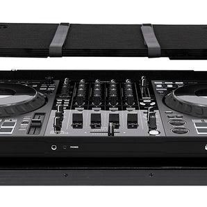 Headliner HL10013 Pitch Black Flight Case for DDJ-FLX10 with Laptop Platform and Wheels