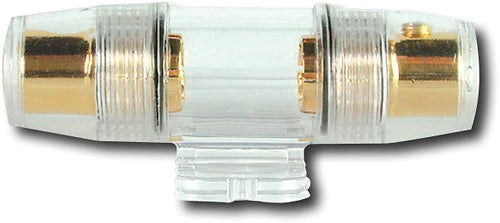 10 PACK AGU FUSE HOLDER 4 6 8 10 GAUGE IN LINE GLASS FUSES AWG WIRE GOLD