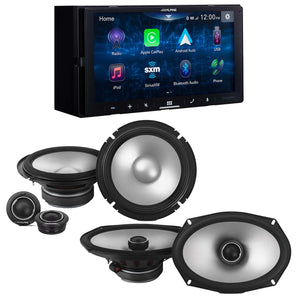 Alpine iLX-W670+S2-S65C+S2-S69+TW500+BT1700 Digital Multimedia Receiver & 1 Pair Type S 6.5" Component Speakers and 1 Pair Type S 6x9 Coax + Accessory Bundle
