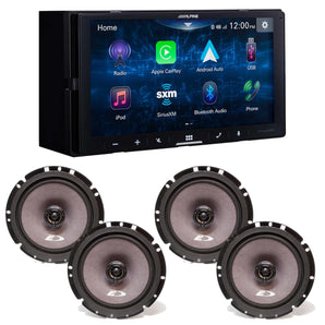 Alpine iLX-W670 Multimedia Receiver + 2 SXE-1726S 6.5" Coax + Accessory Bundle