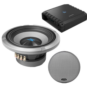 Alpine S2-A60M Class-D Amp & S2-W10D2 10" Dual 2-Ohm Sub & Grill bundle