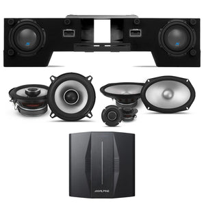 Alpine PXE-C80-88+S2-S69C+S-DB8V-TRK+S2-S50 OPTIM8 8-Channel Hi-Res Digital Sound Processor Amplifier w/ Dual 8” Preloaded Truck Sub Enclosure & 6x9" & 5.25" Comp / Coaxial Bundle
