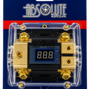 Absolute AND-600 Digital ANL Fuse Holder LED Voltmeter Display 0/4 Gauge Power Distribution Block Includes (2) 150A ANL Fuse