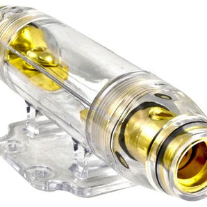 Absolute ANH-2 0/2/4 Gauge AWG in-Line ANL Fuse Holder & 2 Gold Plated 60 Amp Fuse