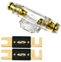 Thumbnail for Absolute ANH-2 0/2/4 Gauge AWG in-Line ANL Fuse Holder & 2 Gold Plated 150 Amp Fuse