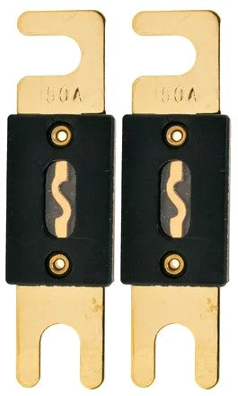 Absolute ANH-2 0/2/4 Gauge AWG in-Line ANL Fuse Holder & 2 Gold Plated 150 Amp Fuse