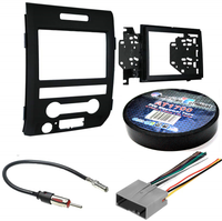 Thumbnail for Car Stereo Installation Kit Compatible with Ford F150 2009 – 2012 In-Dash Mounting Kit, Antenna, and Harness for Double Din Radio Receivers