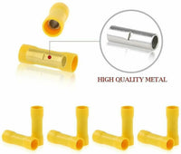 Thumbnail for Absolute 500 pcs 16-14 Gauge NYLON AWG YELLOW insulated terminals Crimping connector