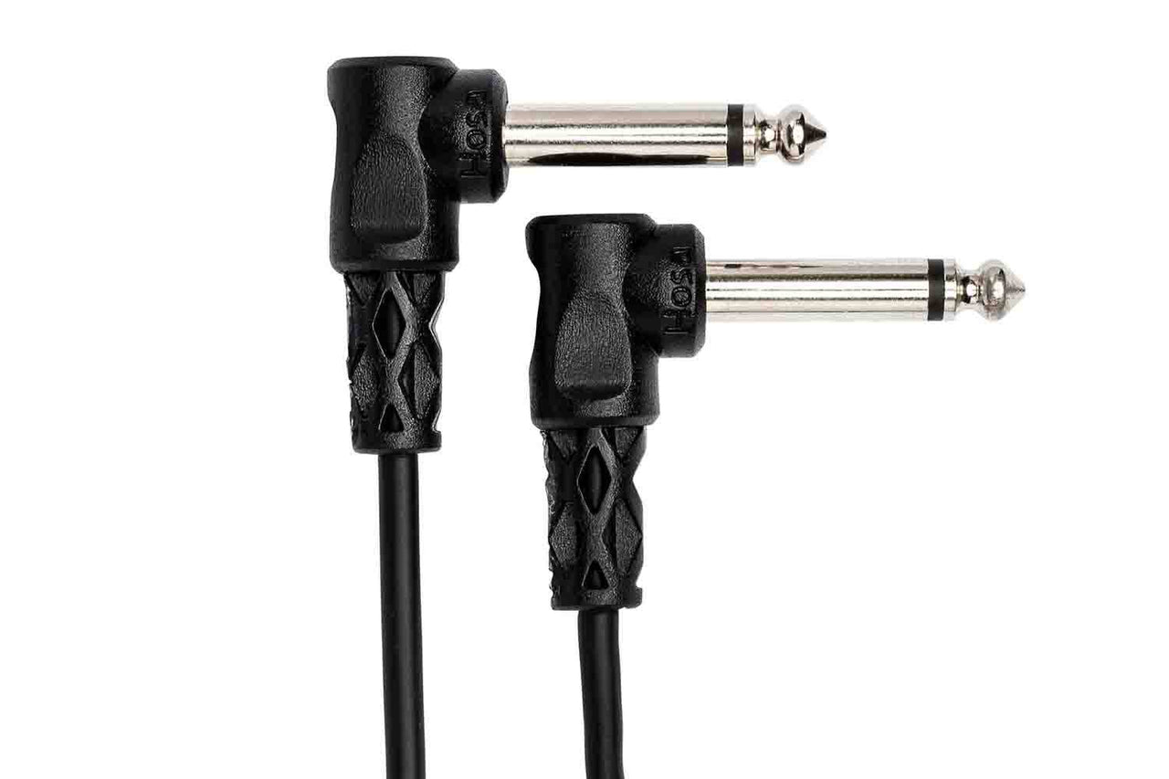 Hosa CFS-606 Molded Right-Angle Guitar Patch Cable, 6 inch (6 pack)