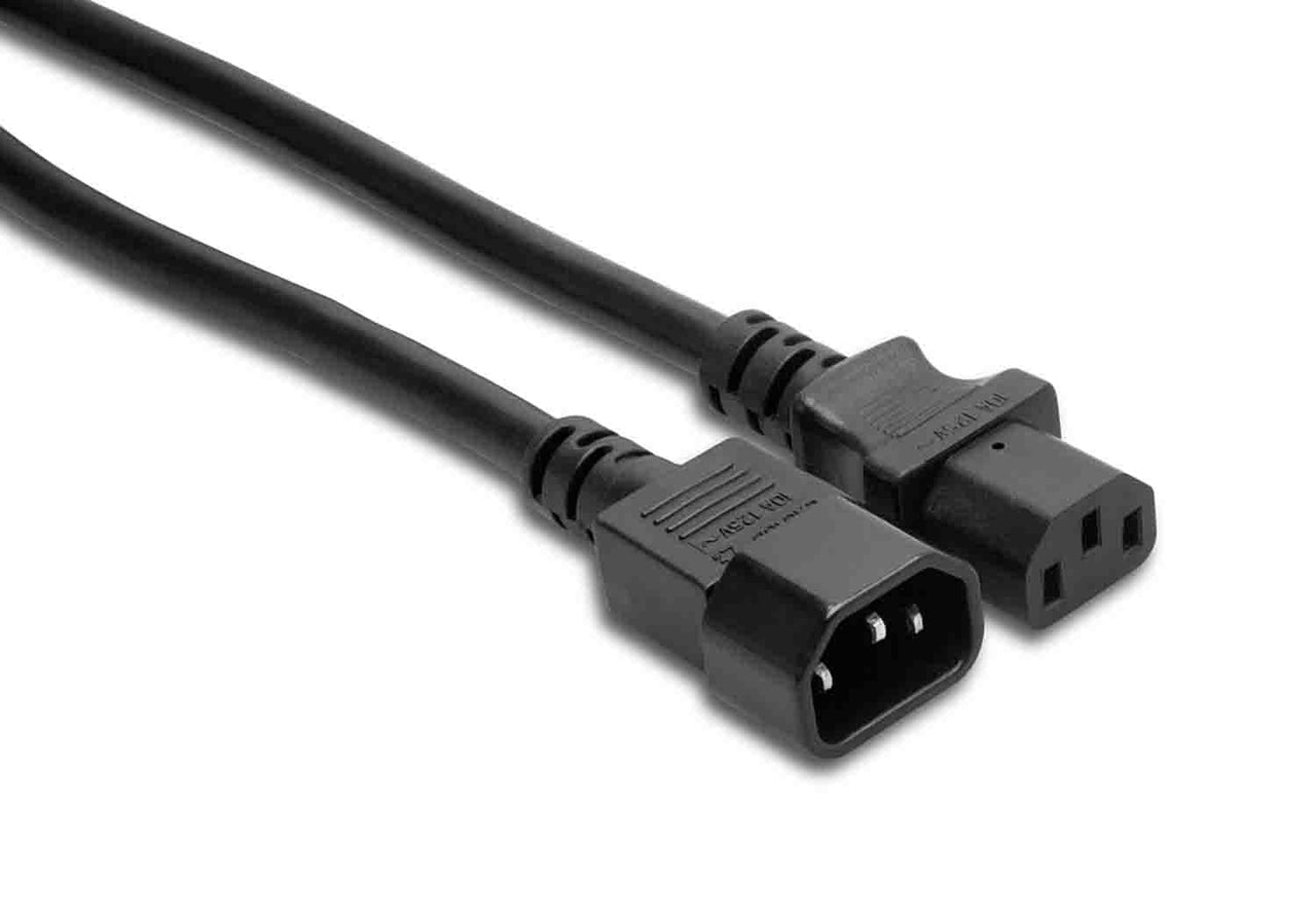 Hosa PWL-408, IEC C14 to C13 Power Extension Cord - 8 Feet