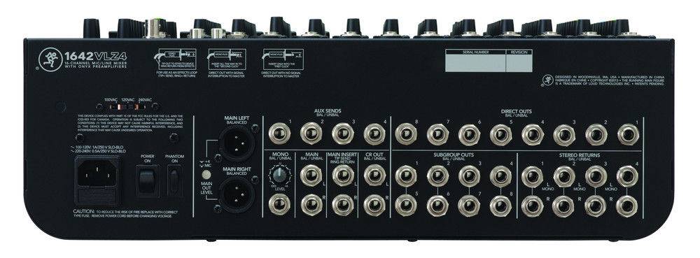 Mackie 1642VLZ4 16-channel Compact 4-bus Mixer