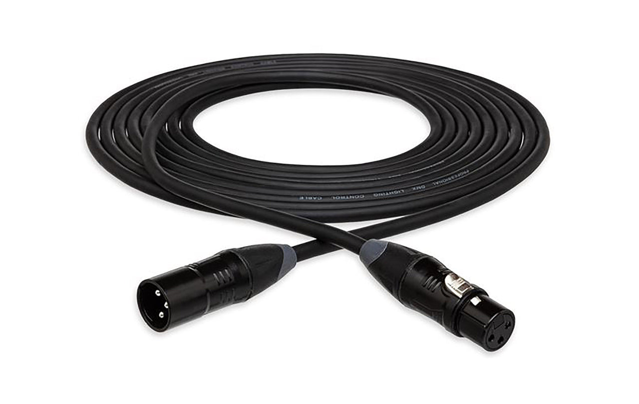 Hosa DMX-403, XLR 3-Pin Male to XLR 3-Pin Female Cable - 3 Ft