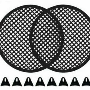 2 pack 12" INCH GRILL WAFFLE SPEAKER SUB WOOFER GRILLS WITH CLIPS AND SCREW
