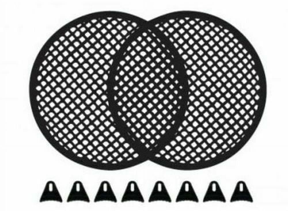 2 pack 12" INCH GRILL WAFFLE SPEAKER SUB WOOFER GRILLS WITH CLIPS AND SCREW