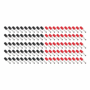 Tsunami TSX-1618GA-FERR 100-Piece Red and Black 16/18GA Ferrules - Refill Pack
