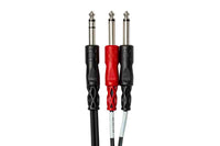 Thumbnail for Hosa STP-203 Insert Cable, 1/4 in TRS to Dual 1/4 in TS - 3 Meter