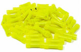  Nylon butt connector in yellow color designed for secure electrical connections, suitable for 12-10 gauge wires.