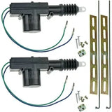American Terminal power door lock kit actuator with hardware components, designed for universal 12V car installations.