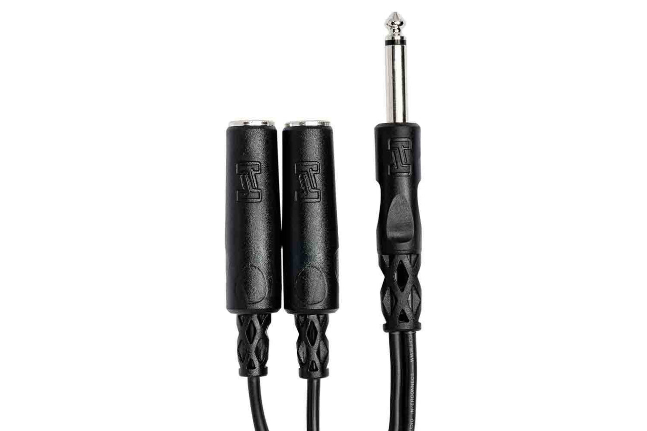 Hosa YPP-111 Y Cable 1/4" Male to Two 1/4" Female