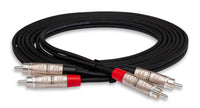 Thumbnail for Hosa HRR-0, Dual REAN RCA to Dual REAN RCA Pro Stereo Interconnect Cable