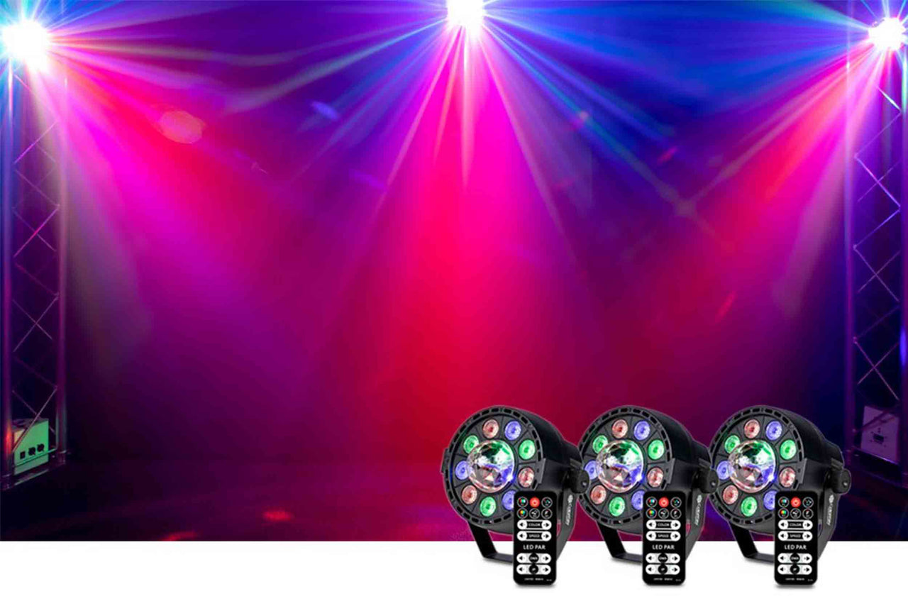 Colorkey CKU-1083 PartyLight FX 3pc Bundle LED Wash Light