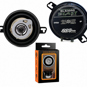 Absolute BLS-3050 3.5" 2-Way 200W Full Range Coaxial Speakers & magnetic phone